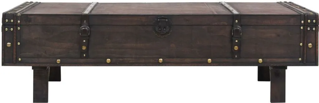 vidaXL Table basse en contreplaqué style vintage marron 120x55x35 cm