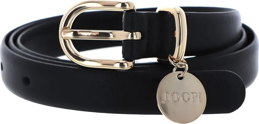 Cintura JOOP! Pelle Donna W80 Black Nero - Cintura Sottile 2,0 CM