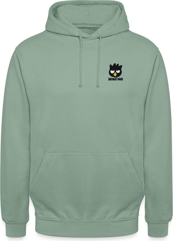 Spreadshirt Bad Badtz-Maru Stick Portrait Uni Hoodie, XL, Graugrün