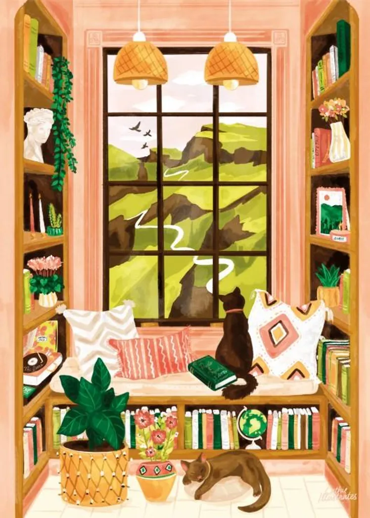Puzzle adulte 500 pièces paysage illustré Whispering on the Hills DIY