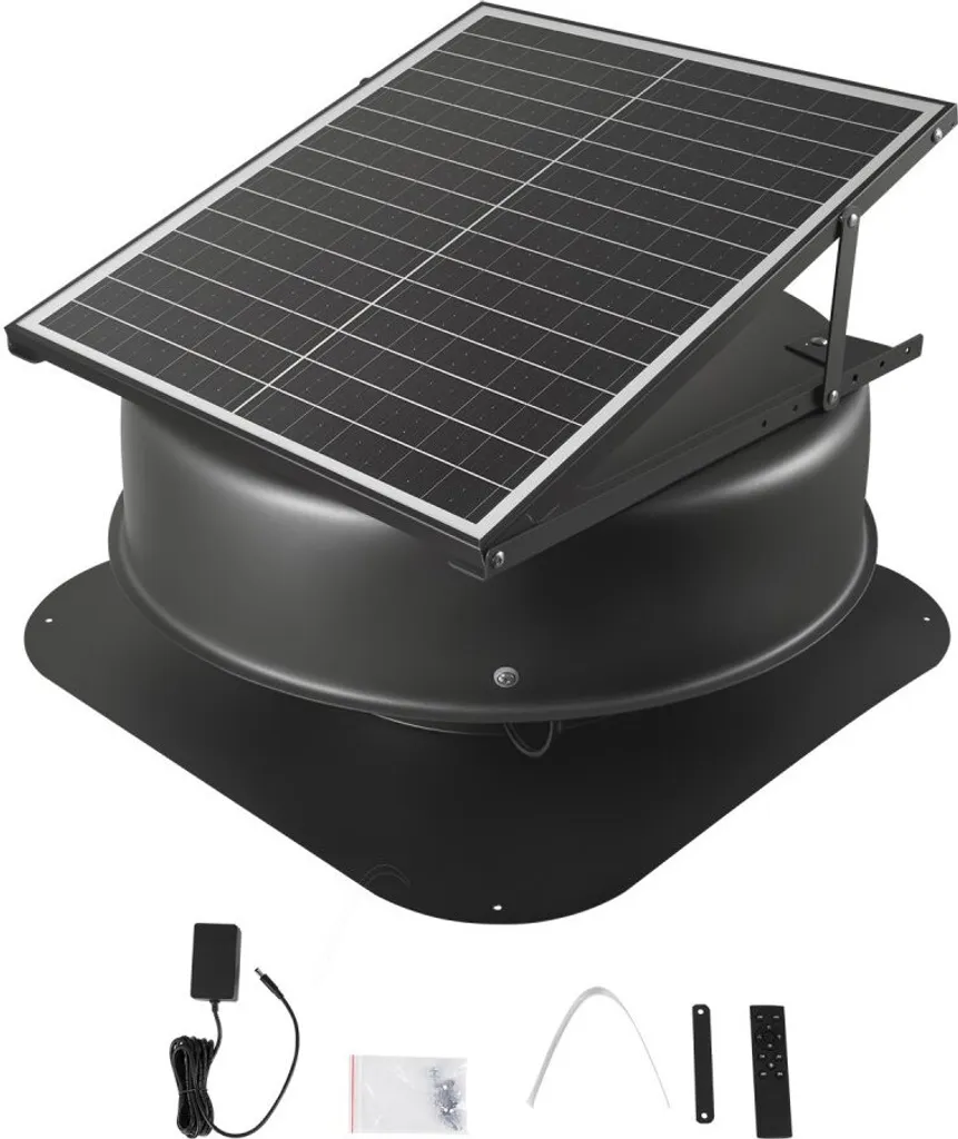 Aérateur de toit solaire 42W avec thermostat et télécommande de contrôle