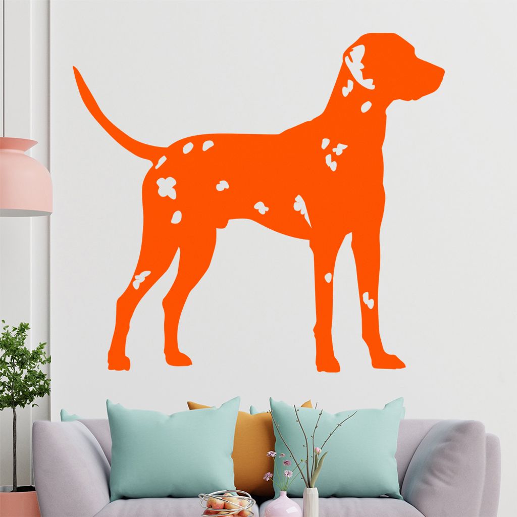 hauptsachebeklebt KIWISTAR Dalmatiner Silhouette Wandtattoo in 6 Größen - Wandaufkleber Wall Sticker - Dekoration, Küche, Wohnzimmer, Schlafzimm...