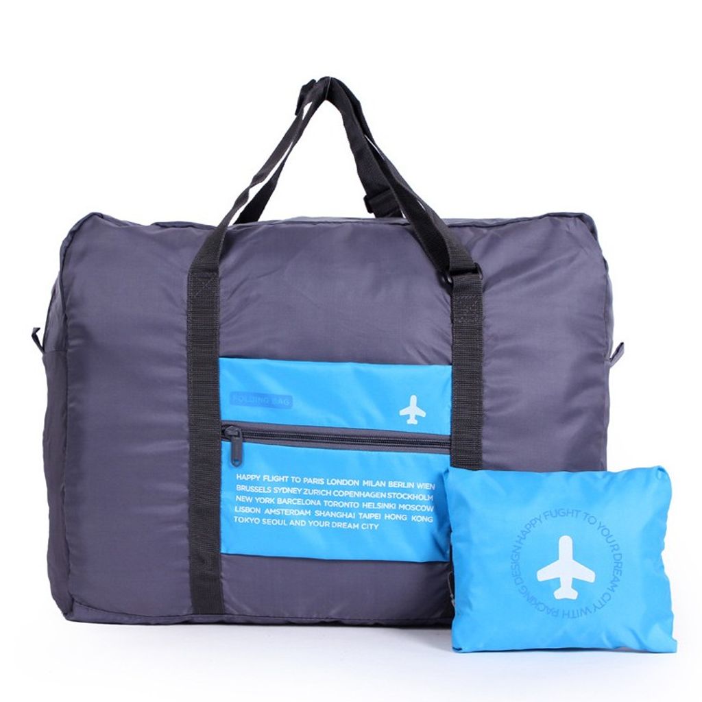 Reisetasche Blau faltbar Bordgepäck 32L