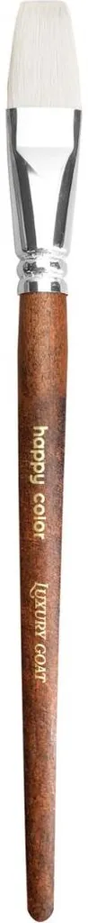 Lot de 6 Pinceaux Plats en Poils Naturels Hobby No. 22 pour Peinture Art
