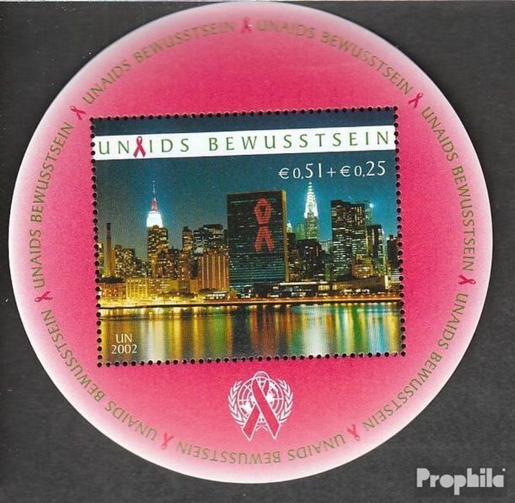 Briefmarken UNO - Wien 2002 Mi Block16 (kompl.Ausg.) FDC Aids-Bekämpfung