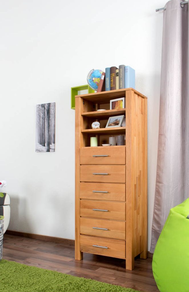 Regal Wooden Nature 128 Kernbuche massiv - 160 x 60 x 40 cm (H x B x T)