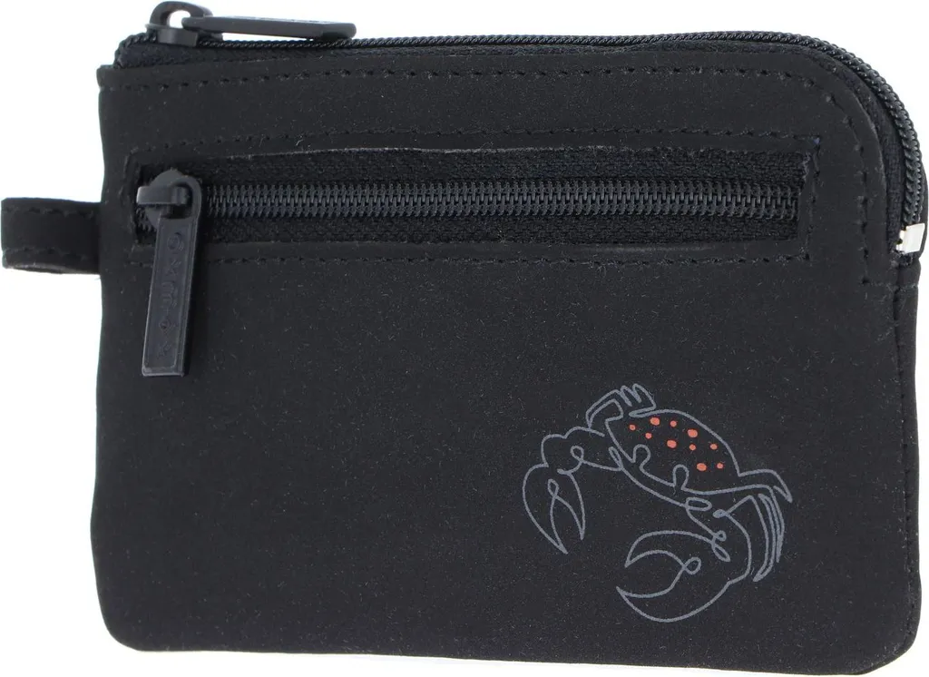 Oxmox New Cryptan Keyholder Crab Print - Astuccio Chiavi Vegan Nero