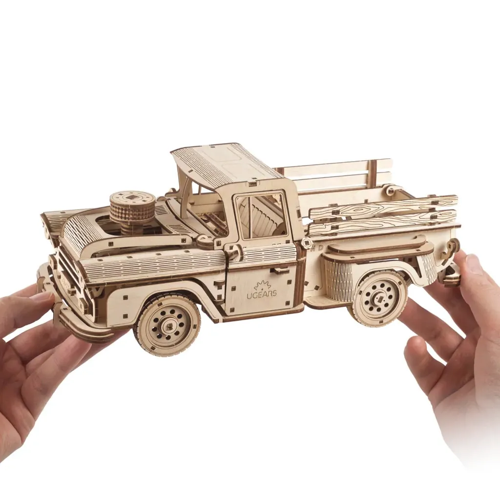 Casse-tête mécanique en bois pour adultes Ugears Camion Pick-up
