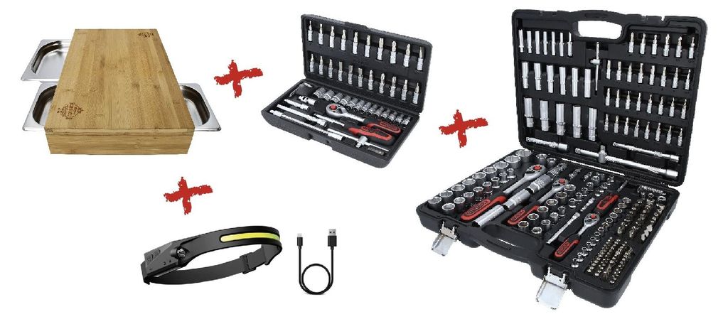 KS TOOLS Steckschlüssel- und Lampen-Set 195-tlg. + 48-tlg. Produktbild 