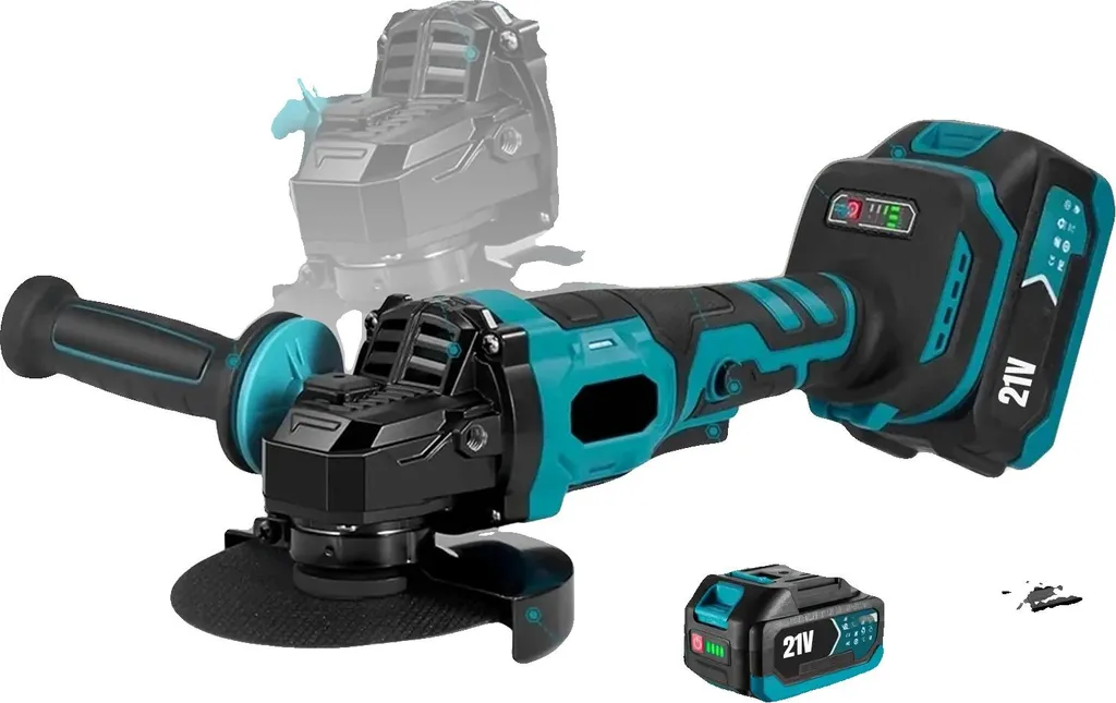 Smerigliatrice Angolare 125mm Brushless 20V - Blu - 2x Batterie Li-ion