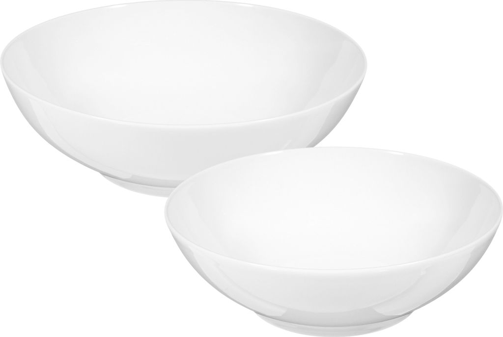 seltmann weiden lido weiß uni 3 - schüssel-set 2-tlg. - schüsseln 20 und 23 cm 1 set - servierschüsseln servierschalen
