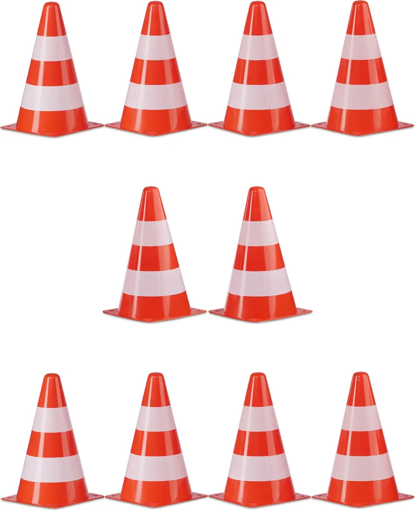 Cônes de signalisation pour auto-école et sport lot de 20 chapeaux