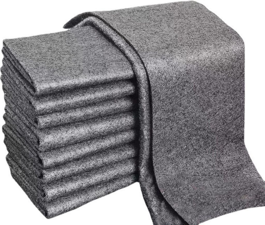 INF 5er-Pack Mikrofasertücher zur Glasreinigung, fusselfrei, streifenfrei, schwarz 40 cm