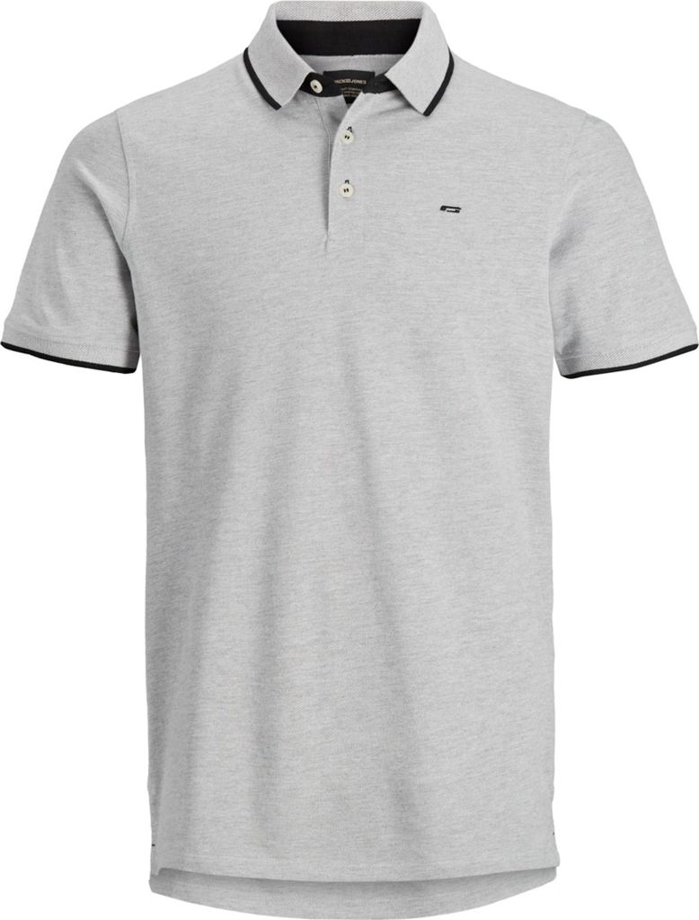 Jack & Jones Poloshirt Herren JJEPAULOS POLO SS NOOS grau meliert S