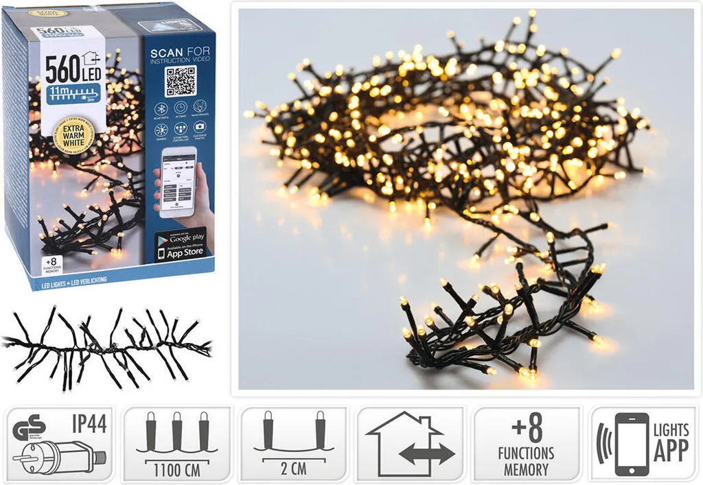 Guirlande lumineuse 560 LED blanc chaud intensité réglable App-Control - 17