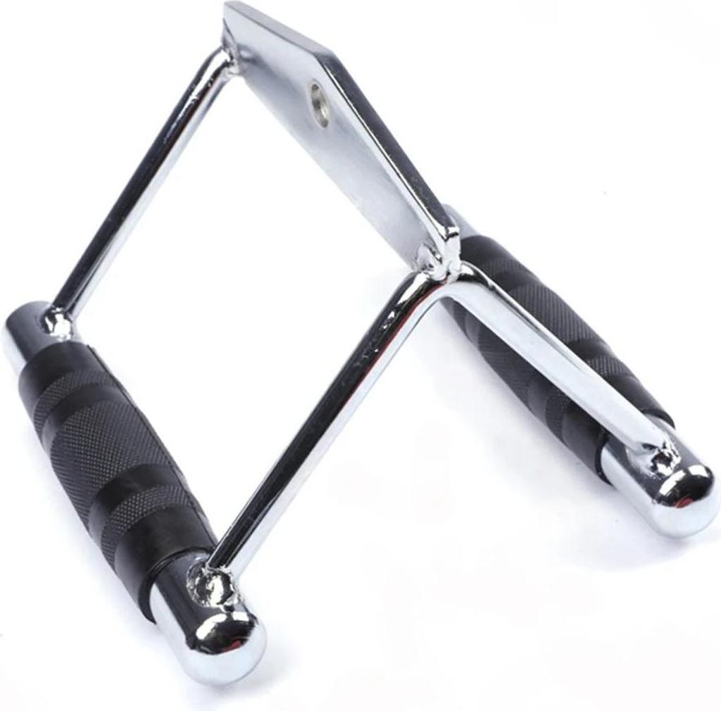 Lat Pulldown Stange - Parallelgriff Kabelzuggriff - 150 kg Belastung - 20×17×14 cm - Rückentraining Homegym - Silber