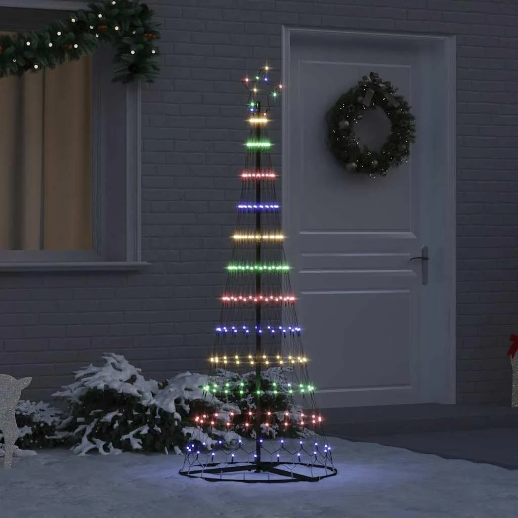 Arbre de Noël 230 LED Multicolore 184 cm - Structure Métal Durable - 2