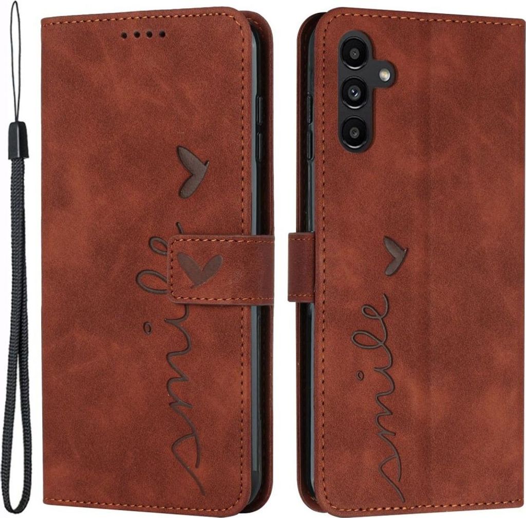 Samsung Galaxy A25 Hülle - Coverup Smile Klapphülle - Braun