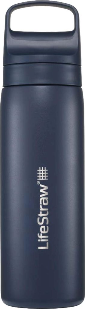 LifeStraw GO 2.0 Stainless Steel, Isolierte Trinkflasche mit Filter, Aegean Sea, 530ml