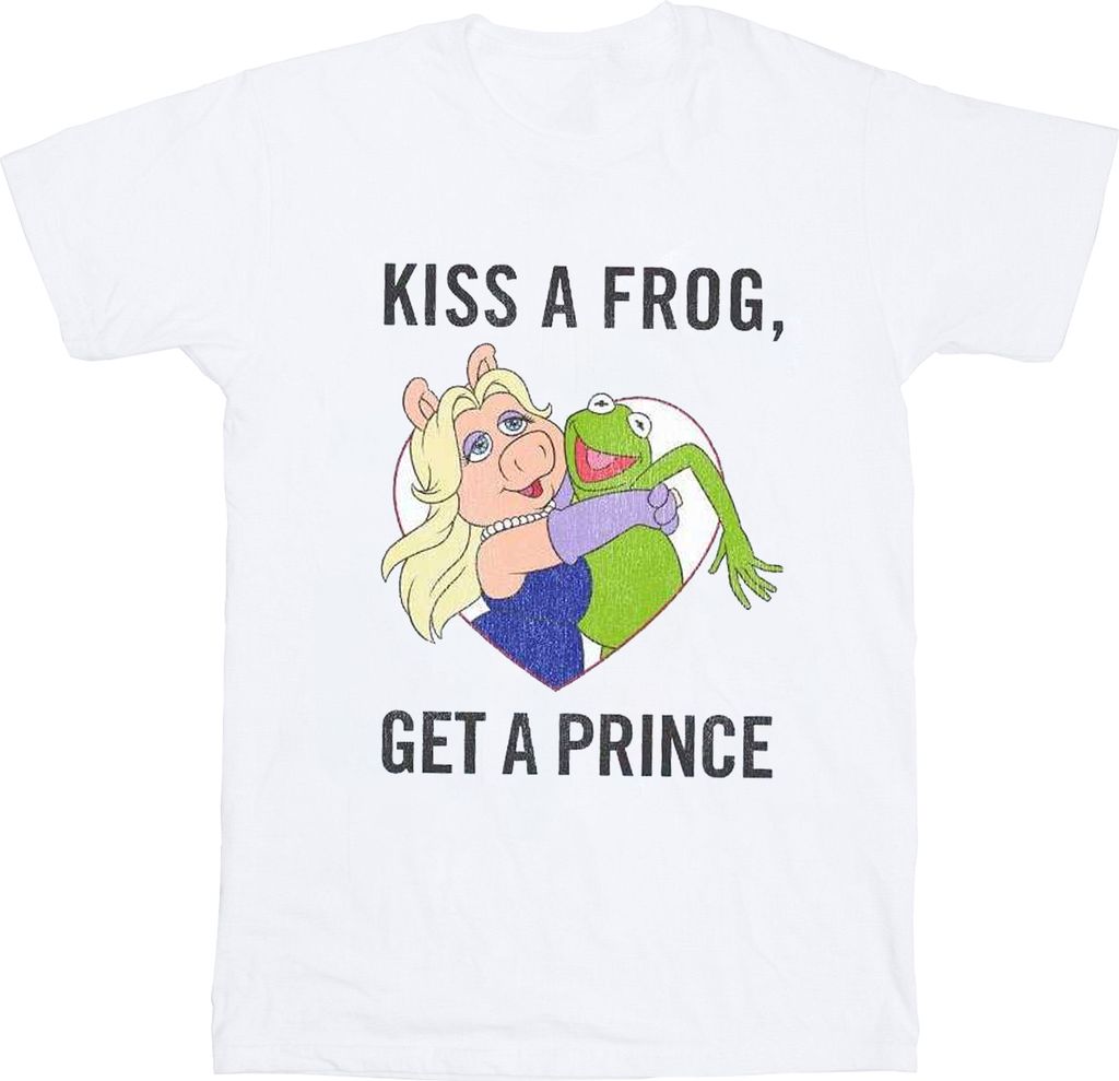 Disney - "The Muppets Kiss A Frog" T-Shirt für Damen BI41124 (L) (Weiß)