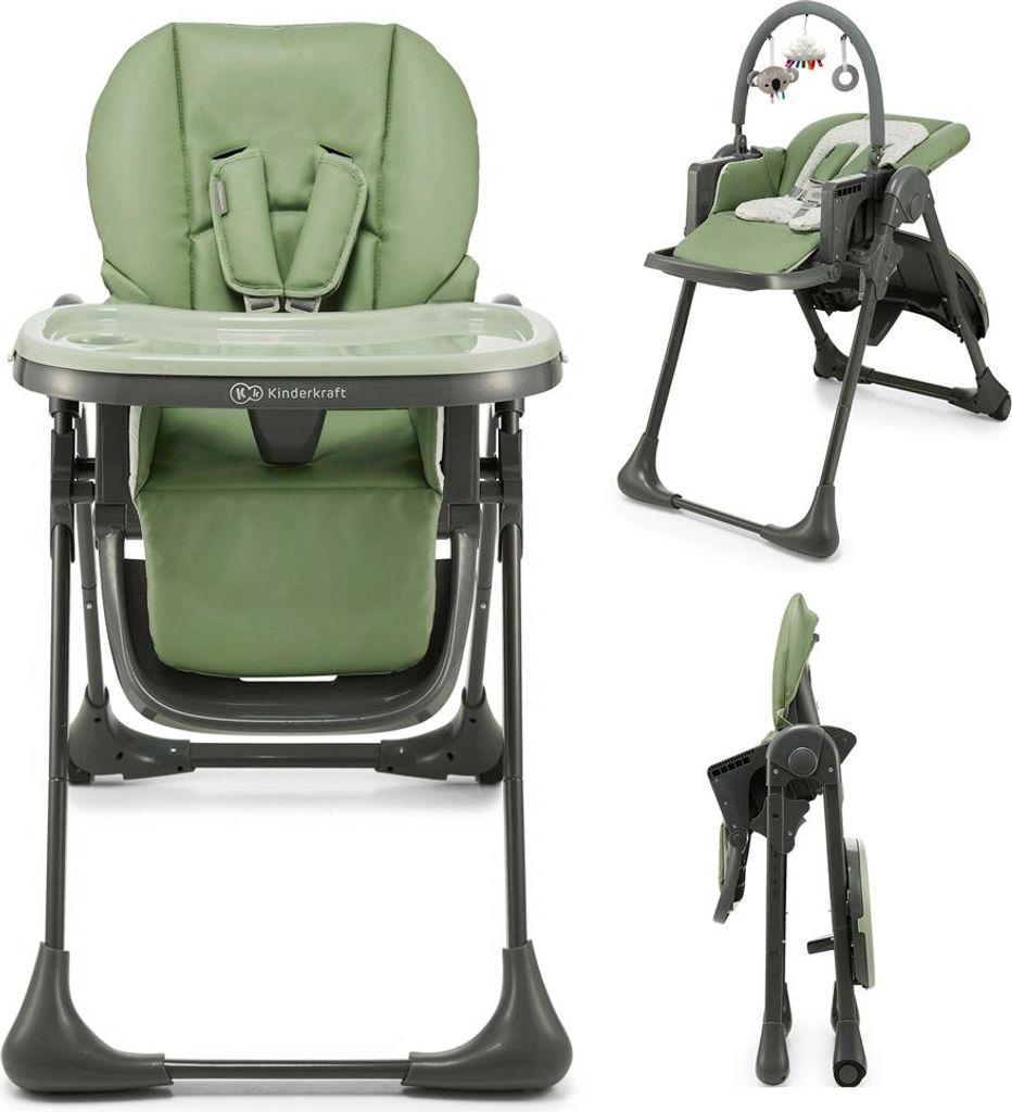 Kinderkraft TUMMIE 2-en-1 chaise d'alimentation - pliable - Image du produit 