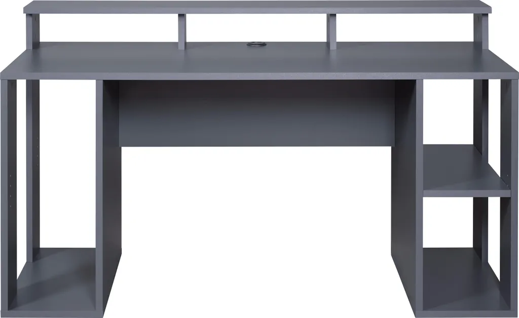 Bureau gaming MatchPoint gris pour organiser son setup PC - 3