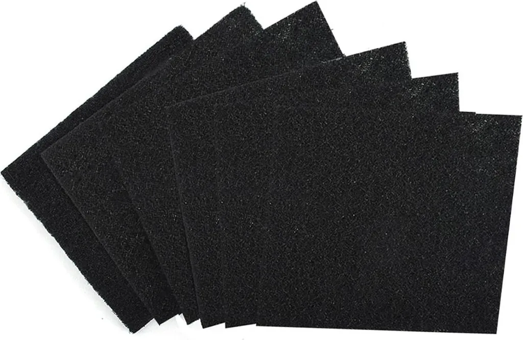 Filtre à carbone pour maison de toilette chat - Lot de 6 recharges noir