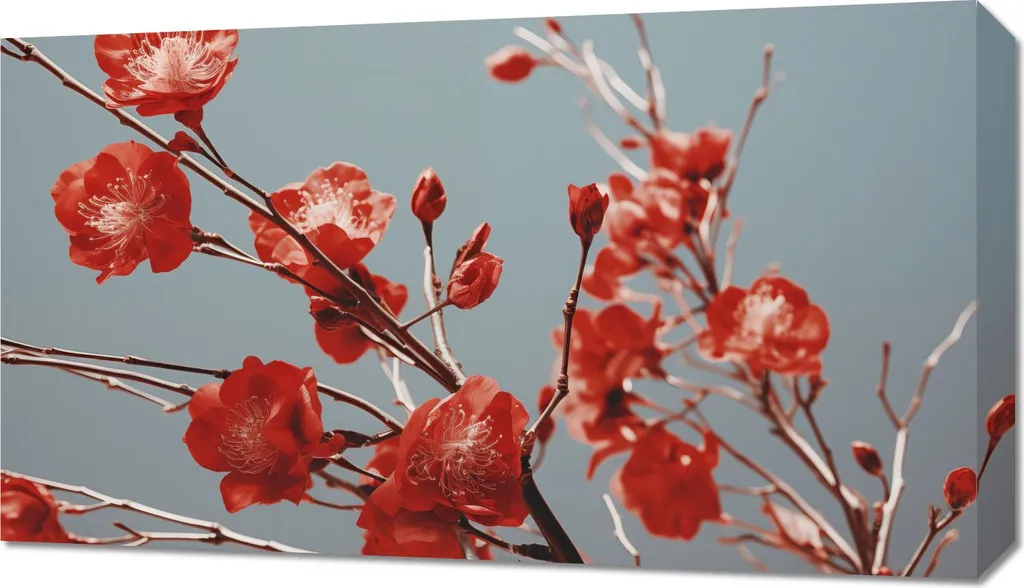 Quadro Primavera scarlatta 70x40 cm | Porta l'Energia del Rosso in Casa
