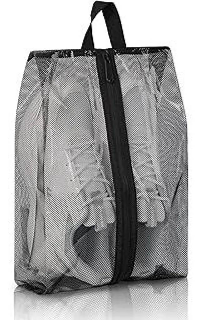 Custodia Scarpe TPU per Armadio e Viaggio | Organizer Nero con Zip - 1