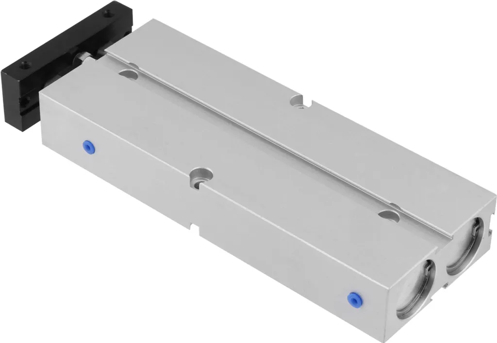 Vérin Pneumatique Double Tige 20mm Course 100mm en Alliage Aluminium