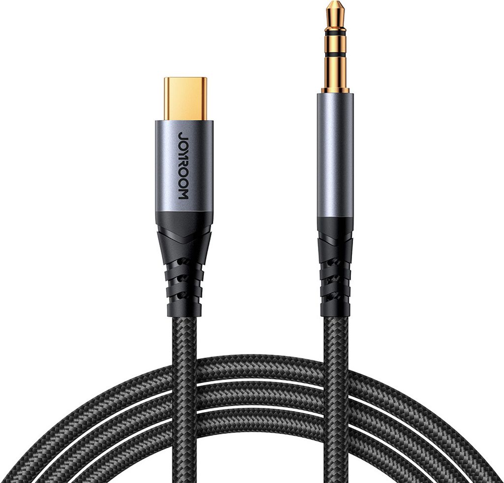 Joyroom USB-C auf 3,5 mm AUX-Kabel, 1,2 m - Schwarz