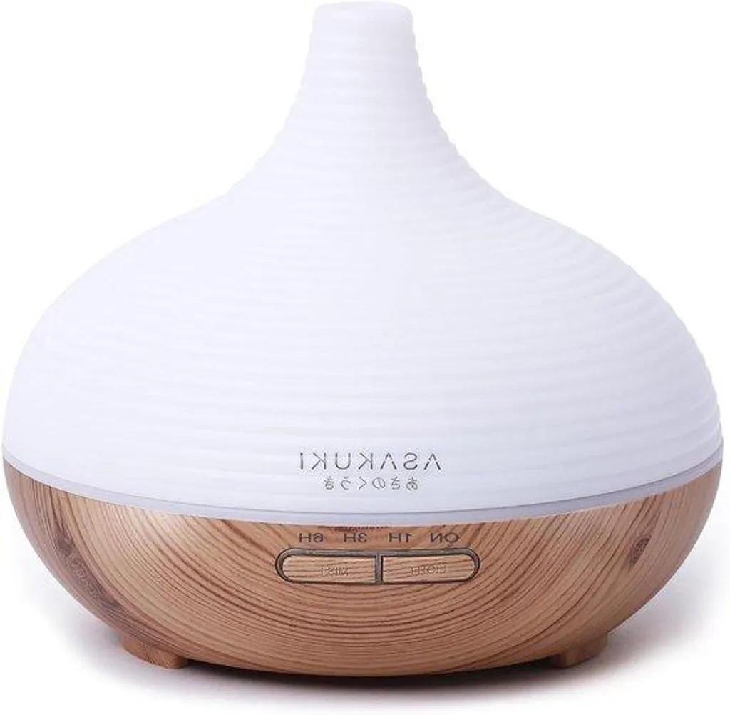 Humidificateur à ultrasons 300 ml jaune sans BPA avec 7 LED colorées
