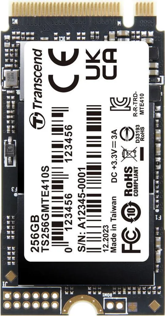 Transcend MTE410S 256GB SSD M.2 2242 PCIe 4.0 NVMe - Upgrade Rapido