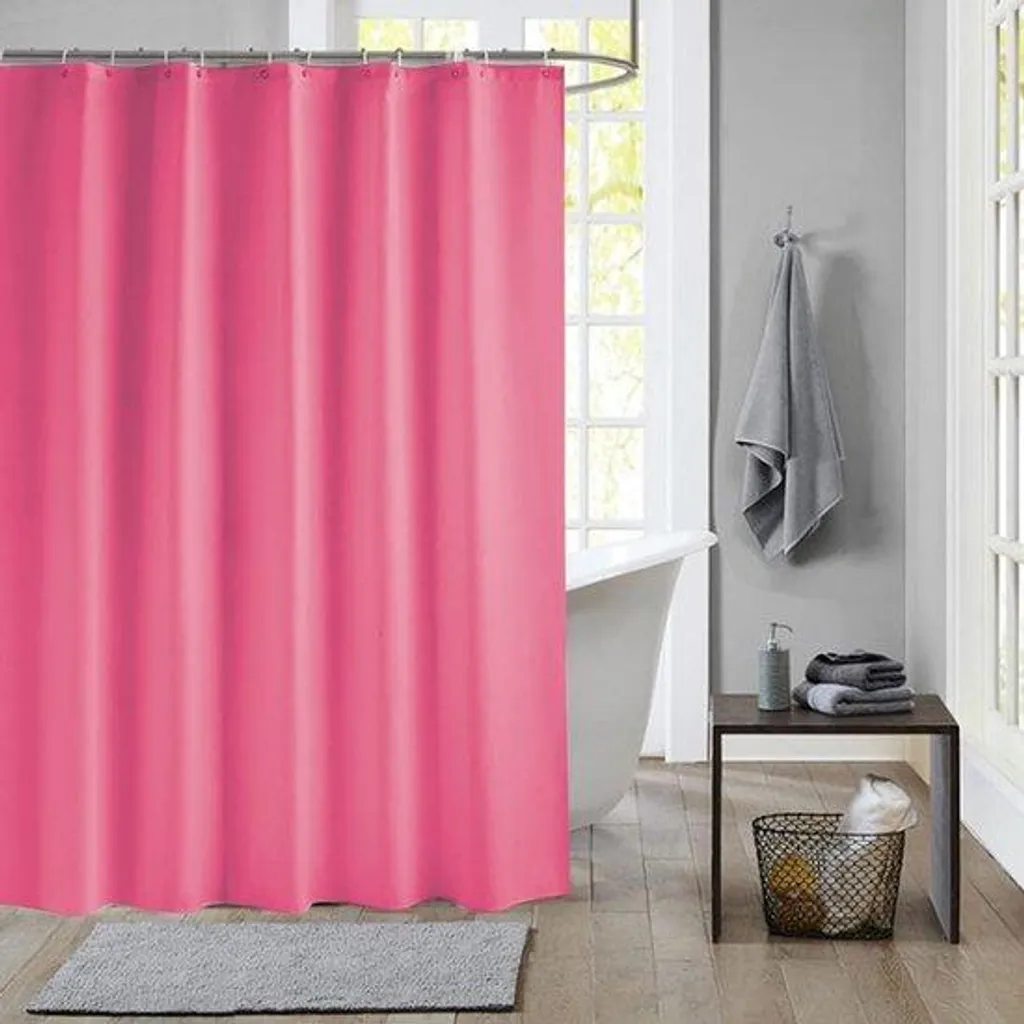 Rideau de douche anti-moisissure rose 180x200 cm PEVA imperméable