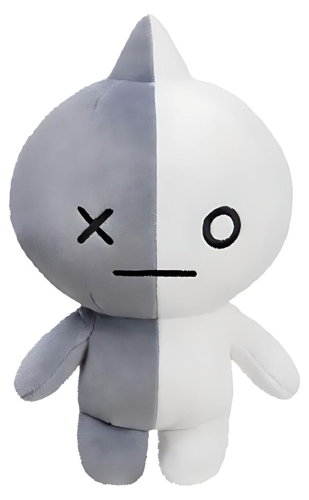 AURORA, 61455, BT21 Offizieller Merchandise, Van Plüschtier, Medium, Grau & Weiß