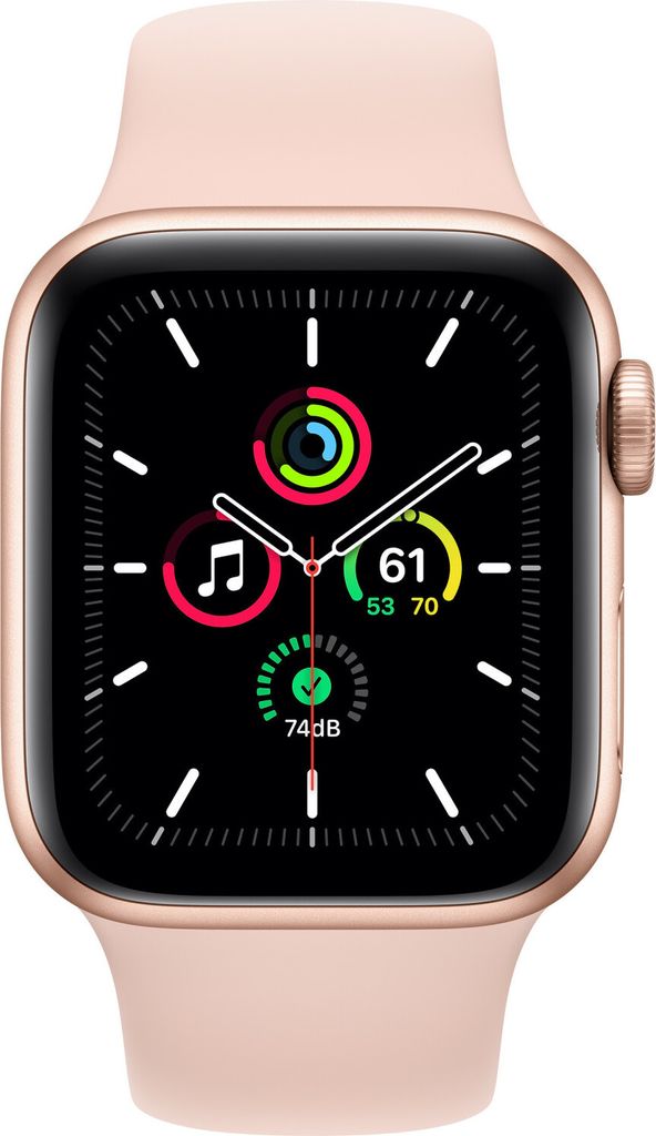 Apple Watch SE (GPS) 40mm Smartwatch Gold Sportarmband Produktbild 
