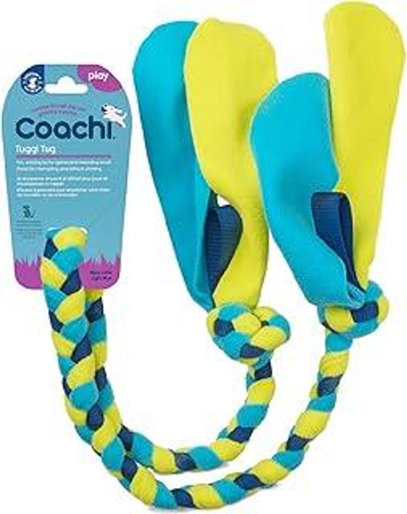 Coachi Tuggi Tug für Hunde, perfekt für Zerrspiele, robust & angenehm, lustiges Belohnungstraining, perfekt für Rückruf, Unterbinden von Beiße...