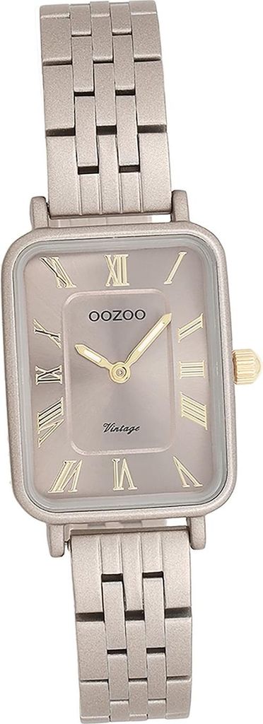 Oozoo Metall Damen Uhr Analog Quarzuhr Armband taupe braun Vintage Series D2UOC20412