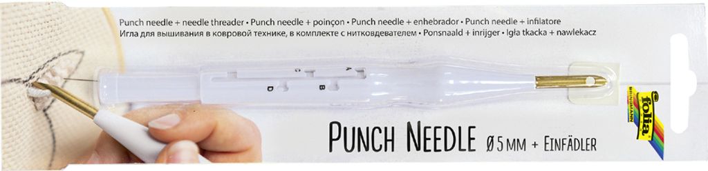 folia Punchnadel inkl. Einfädelhilfe verstellbar