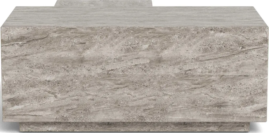 Dice table basse jeu de 2 pcs en marbre gris véritable au design chic - 12