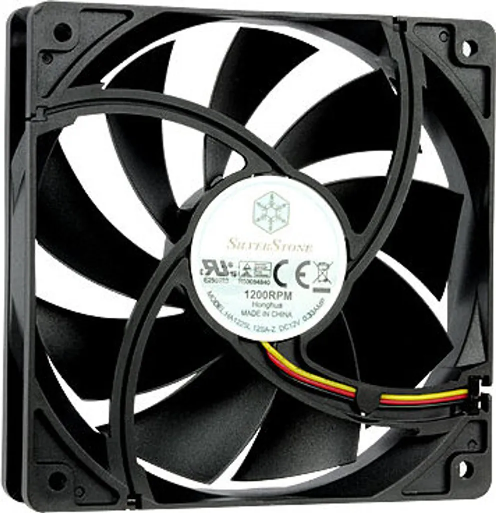 SilverStone SST-FN121-P Ventola 120mm Nero - Raffreddamento PC Silenzioso