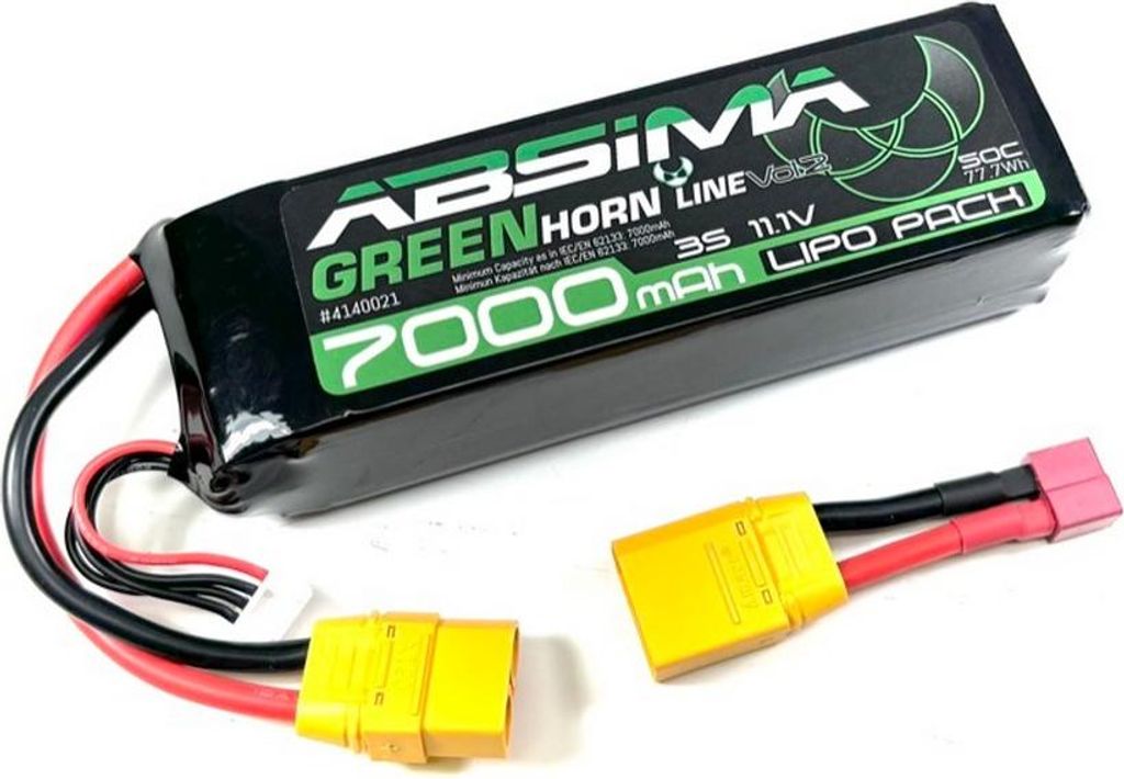Greenhorn Vol.2 LiPo 3S 11,1V - 50C 7000 SC (XT90/T - Plug) Produktbild 