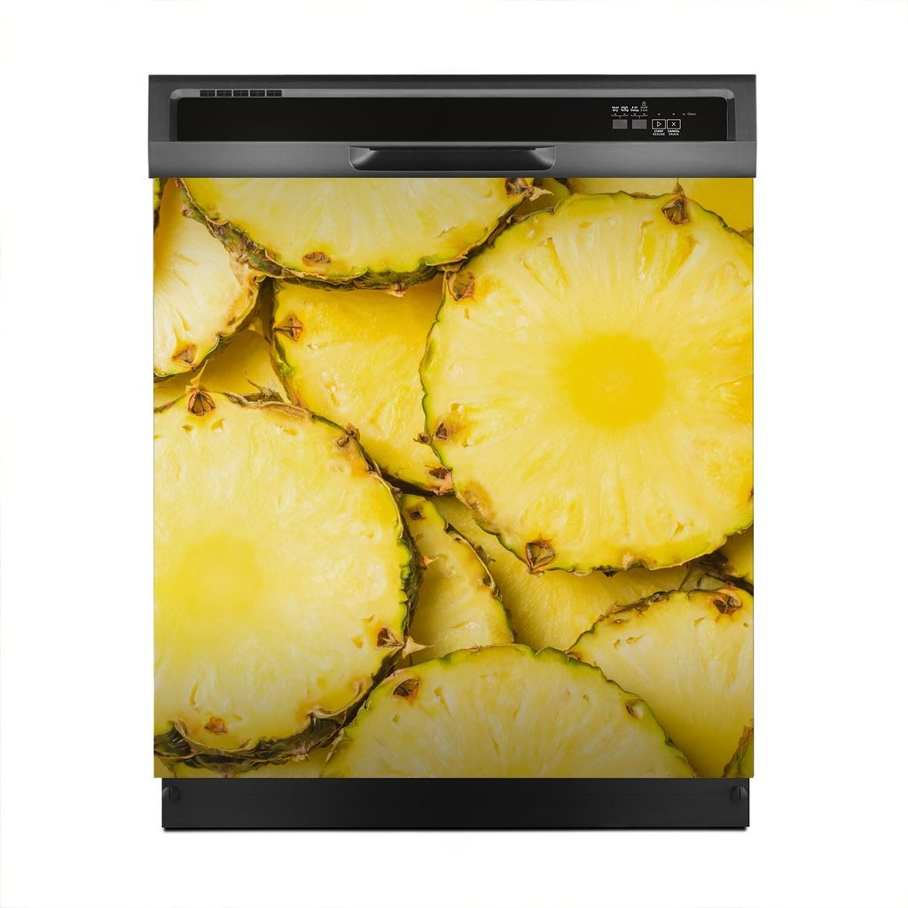 Aufkleber sticker 60x60 cm Dekorative folie Spülmaschine - Ananas saftig gelb