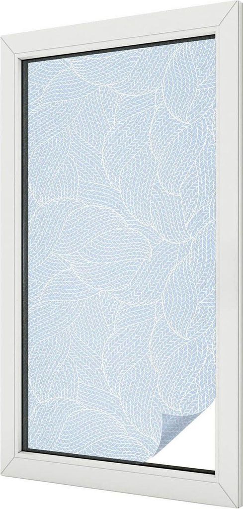 Buntglas Fensterfolie – 100x100 cm – Stained-Glass Design – blickdichte dekorative Sichtschutzfolie – selbstklebend, UV-Schutz – Bemalter...