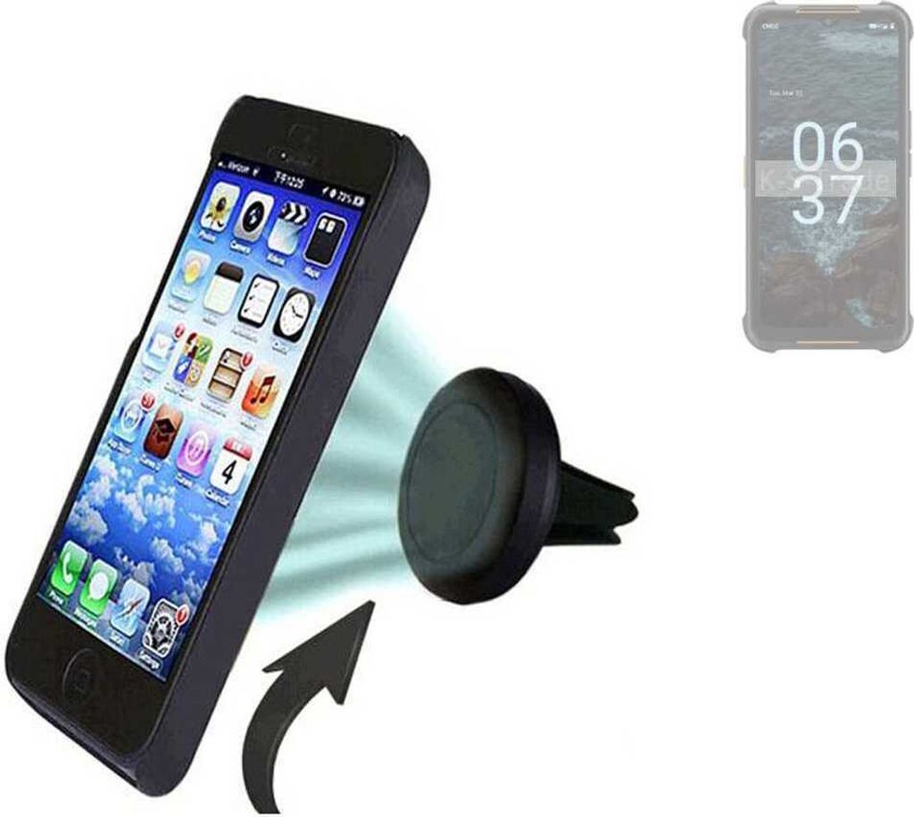 K-S-Trade Kompatibel mit AGM H5 Auto Handy Halterung KFZ Halter Lüftungsgitterhalterung Air Vent mount Smartphone Halter