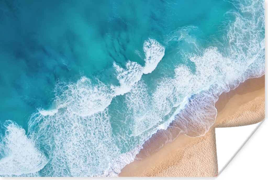 MuchoWow Poster Strand - Wasser - Meer 120x80 cm - Bilder