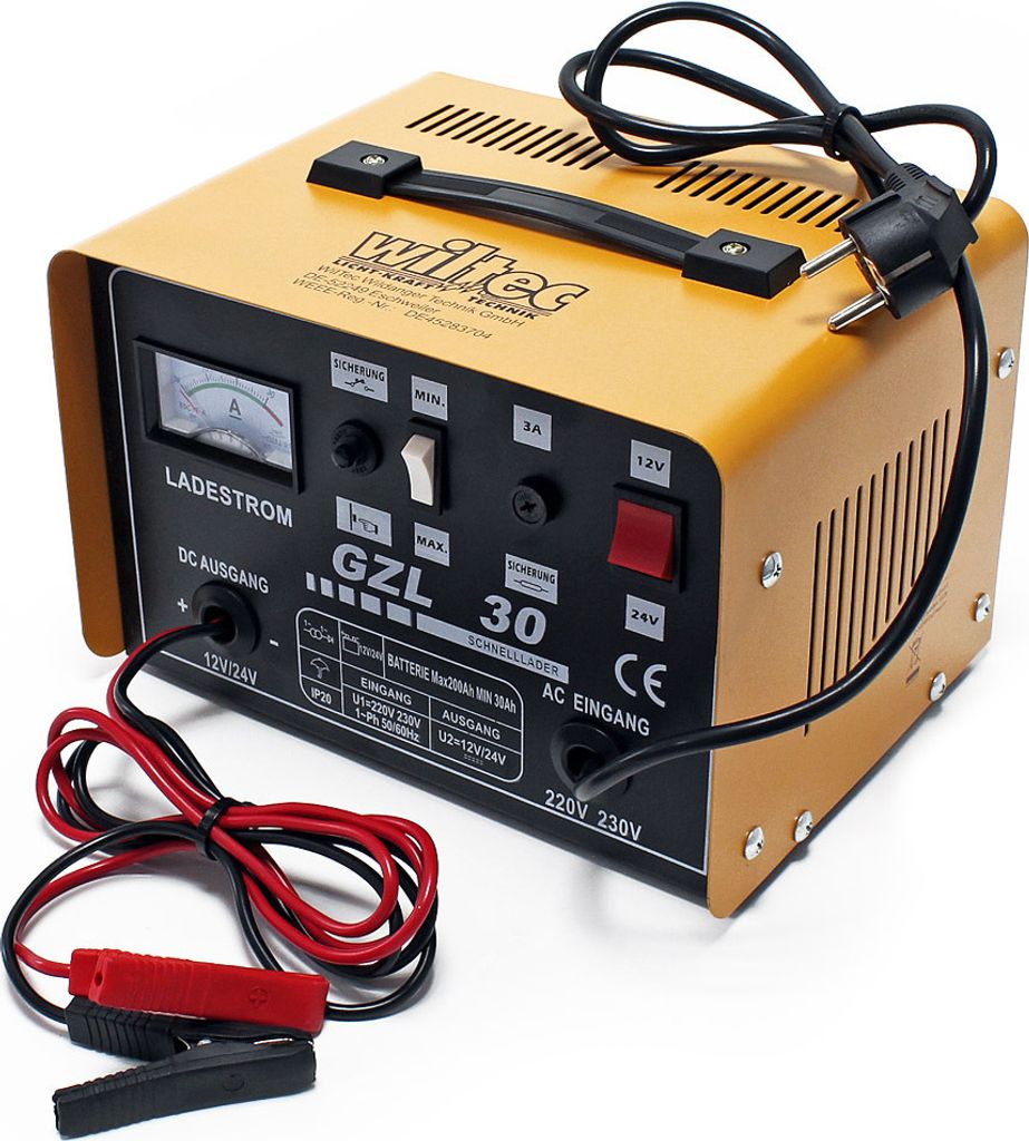 Wiltec Batterieladegerät 12V 24V 16A Batterie, Ladegerät Produktbild