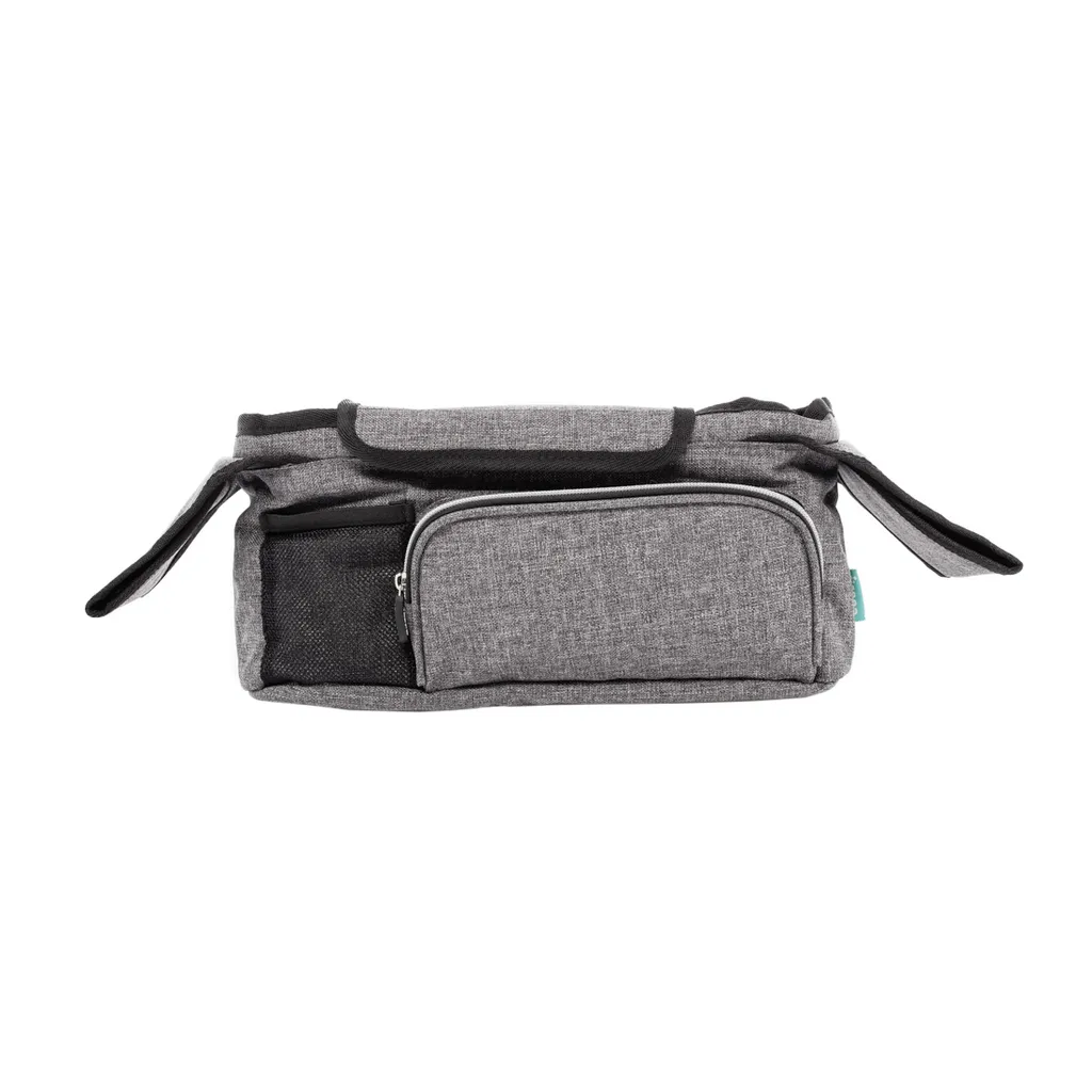 Sac de rangement pour poussette universel coloris gris chiné élégant