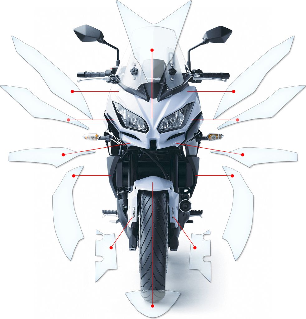 Lackschutzfolie Steinschlagschutz passend für Kawasaki Versys 650 2015-2017