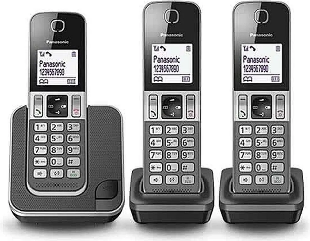 Panasonic KX-TGD313NLG Téléphone fixe Trio avec batterie longue durée